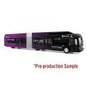 NFI Xcelsior XE60 5-Door Ariculated Bus - Assembled -- Spokane Transit (black, purple), HO, Iconic Replicas 870607