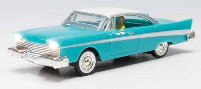 Fancy Fins - Just Plug(R) Lighted Vehicle -- Turquoise, White, O, Woodland Scenics 5980
