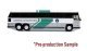 MCI MC-12 Bus - Assembled -- U.S. Immigration & Naturalization Service (white, silver, green), HO, Iconic Replicas 870343