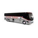 2022 Prevost H3-45 Coach - Assembled -- Adirondack Trailways (silver, white, red), HO, Iconic Replicas 870419