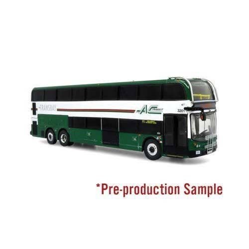 Alexander Dennis Enviro 500 Double-Deck Transit Bus - Assembled -- AC Transit (white, black, gr, HO, Iconic Replicas 870554