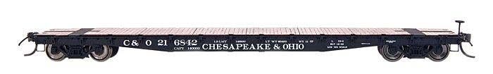 AAR 53` 6` 70-Ton Flatcar - Ready to Run -- Chesapeake & Ohio (black), N, Intermountain Railway Company 68712