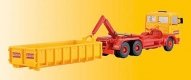 Bolling Skip Loader Truck - Kit -- Yellow, Red, HO, Kibri 14121