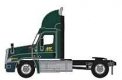 Freightliner Cascadia Raised-Roof 2-Axle Semi Tractor - Assembled -- ABF 2 (green, gray, yellow), N, Trainworx Inc 4259302