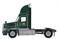 Freightliner Cascadia Raised-Roof 2-Axle Semi Tractor - Assembled -- ABF 2 (green, gray, yellow), N, Trainworx Inc 4259302