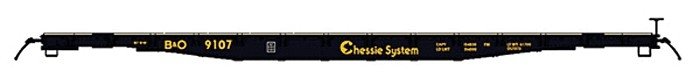AAR 53` 6` 70-Ton Flatcar - Ready to Run -- Chessie System/B&O (black, yellow), N, Intermountain Railway Company 68716