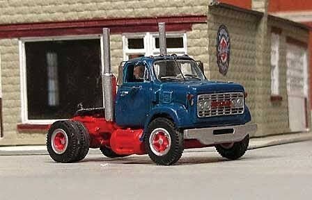 1966-1977 GMC Single-Axle Tractor w/Low-Mount Cab & Short Hood - Resin Kit -- Undecorated, HO, Sylvan Scale Models V381