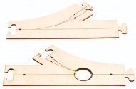 Car System Laser-Street Section (Less Guide Wire) - Kit -- 45-Degree Fork & Junction - 1 Each: Righ, HO, Faller Gmbh 161940