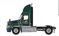 Freightliner Cascadia Raised-Roof 2-Axle Semi Tractor - Assembled -- ABF 5 (green, gray, yellow ′, N, Trainworx Inc 4259305