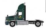 Freightliner Cascadia Raised-Roof 2-Axle Semi Tractor - Assembled -- ABF 5 (green, gray, yellow ′, N, Trainworx Inc 4259305