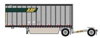 28′ Pup Van Trailer with Converter Dolly - Assembled -- ABF 1 (gray, green, yellow Logo in Upper , N, Trainworx Inc 4289301
