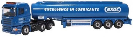 2000 Scania Highline with Tank Trailer - Assembled -- Exol, N, Oxford Diecast NSHL04TK