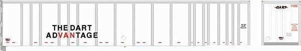 53′ Platewall Highway Trailer - Assembled -- DART 11221 (white, black, red), HO, Bowser Manufacturing Co. 43290