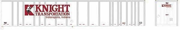 53′ Platewall Highway Trailer - Assembled -- Knight 8057 (white, red), HO, Bowser Manufacturing Co. 43294
