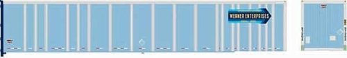 53′ Platewall Highway Trailer - Assembled -- Werner 97238 (blue, yellow), HO, Bowser Manufacturing Co. 43302