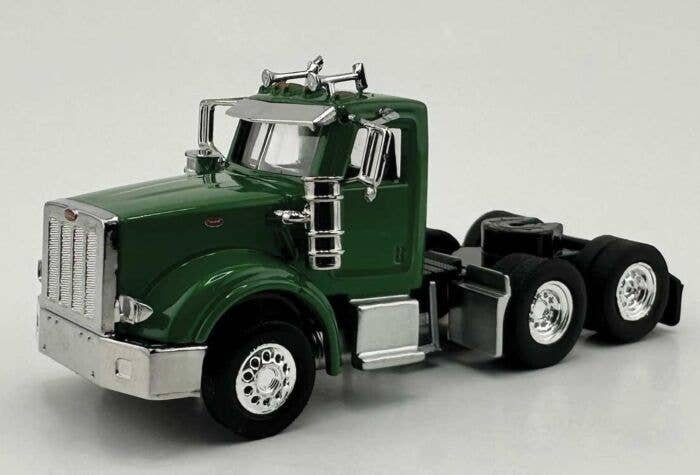 Peterbilt Day Cab Tractor Only - Assembled -- Green, Yellow, HO, HO Logistics Replicas 36705