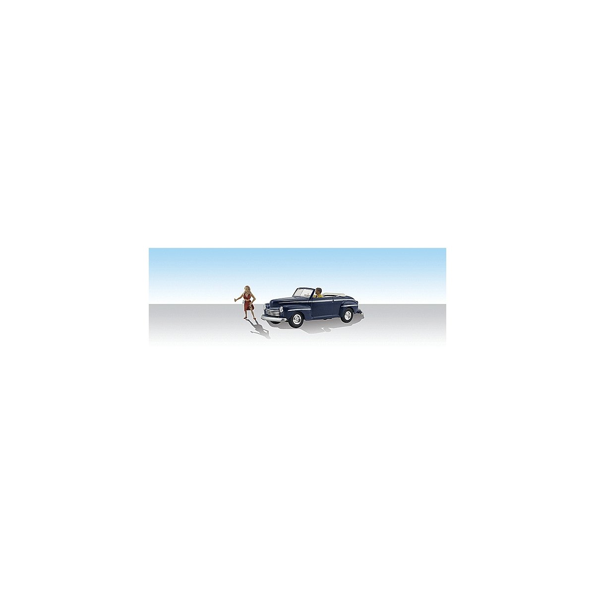 Hitch`n` A Ride - AutoScenes(TM) - Assembled, HO, Woodland Scenics 5547