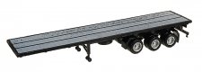 Semi Trailer (No Tractor) -- 40′ 3-Axle Flatbed, HO, Herpa Models 5317