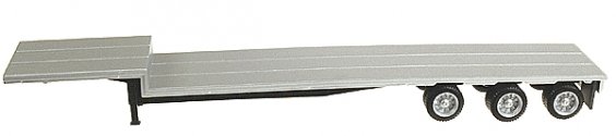 48′ Tri-Axle Drop Deck Trailer -- Includes Aluminum Deck, HO, Herpa Models 5332