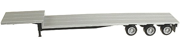 48′ Tri-Axle Drop Deck Trailer -- Includes Aluminum Deck, HO, Herpa Models 5332