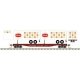50` Piggyback Flatcar w/Two 24` Trailers - Ready to Run -- TTX 475144 (Schaefer Trailers, white, red, gold), N, Trainman 5000651