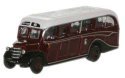 1939 Bedford OB Bus Coach - Assembled -- Edinburgh (maroon, white), N, Oxford Diecast NOB011