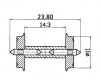 DC NEM standard wheel set, HO, Roco 40193