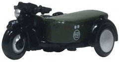 BSA Motorcycle with Sidecar - Assembled -- Post Office Telephones (green), N, Oxford Diecast NBSA004