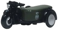 BSA Motorcycle with Sidecar - Assembled -- Post Office Telephones (green), N, Oxford Diecast NBSA004
