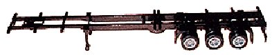 American Truck Container Chassis -- 3-Axle 48′ Container Chassis, HO, Herpa Models 5316