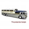 GM PD-4501 Scenicruiser Coach Bus - Assembled -- Greyhound (50th Anniversary, silver, white, , 1/43, Iconic Replicas 430665