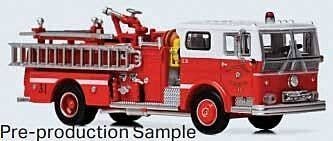 Ward LaFrance Fire Engine - Assembled -- San Francisco Fire Department (red, white), HO, Iconic Replicas 870649