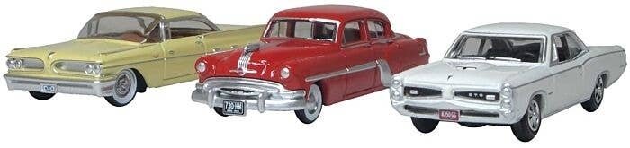 Pontiac 100th Anniversary Set - Assembled -- 1 Each: Rocket 88, Bonneville Coupe, GTO, HO, Oxford Diecast 87SET004