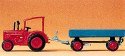 Farm Machinery -- Hanomag Tractor w/Wagon, N, Preiser Kg 79502