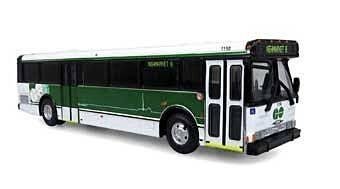 Orion V Transit Bus - Assembled -- GO Transit (green, white), HO, Iconic Replicas 870513