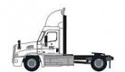 Freightliner Cascadia Raised-Roof 2-Axle Semi Tractor - Assembled -- YRC Freight 5 (white, orange, N, Trainworx Inc 4259005