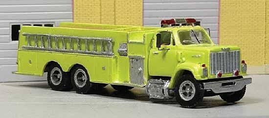 1978-1989 GMC Brigadier High-Hood Fire Tanker/Pumper - Resin Kit -- Unpainted, HO, Sylvan Scale Models V402