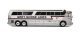 MCI MC-7 Challenger Motorcoach Bus - Assembled -- Grey Goose (silver, white, black, red), HO, Iconic Replicas 870335