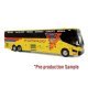 Provost H3-45 Motorcoach Bus - Assembled -- Tornado (yellow, blue, pink, orange), HO, Iconic Replicas 870612