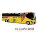 Provost H3-45 Motorcoach Bus - Assembled -- Tornado (yellow, blue, pink, orange), HO, Iconic Replicas 870612