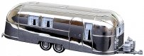 1958 Airstream Aluminum Camping Trailer - Assembled -- Silver, HO, Busch Gmbh & Co Kg 44982
