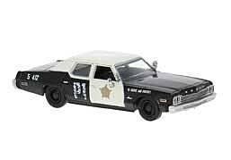 Dodge Monaco - Assembled -- Police 5412 P1 (black, white, gold), HO, Brekina Automodelle 18150
