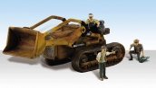 Fritz′s Front Loader - Assembled - AutoScenes(R) -- Crawler & 3 Figures, HO, Woodland Scenics 5558