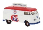 1960-1963 Volkswagen T1b Kasten Cargo Van - Assembled -- Esso-Baumaschinendienst (white, red, HO, Brekina Automodelle 32793
