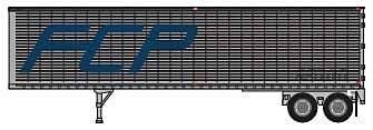 40′ Corrugated Van Trailer - Assembled -- Ferrocarril del Pacifico 23235, N, Trainworx Inc 4027801