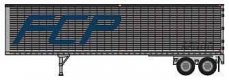 40′ Corrugated Van Trailer - Assembled -- Ferrocarril del Pacifico 23251, N, Trainworx Inc 4027802