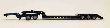 Heavy-Duty Lowboy Trailer - Assembled -- Black, HO, Herpa Models 5396