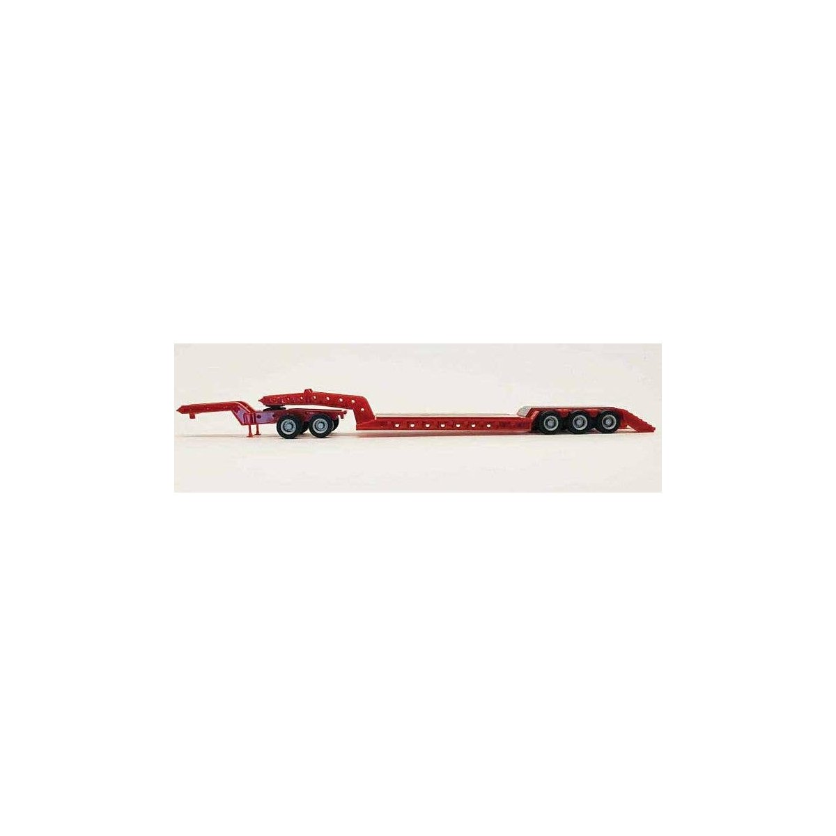 Heavy-Duty Lowboy Trailer - Assembled -- Red, HO, Herpa Models 5392