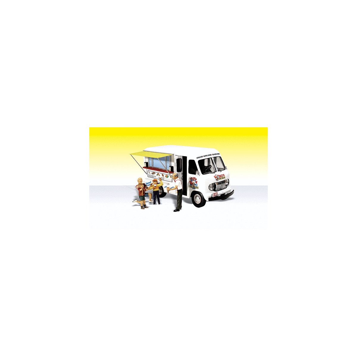 Ike′s Ice Cream Truck - Assembled - AutoScenes(R), N, Woodland Scenics 5338