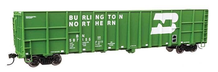 61′ Wood Chip Gondola - Ready To Run -- Burlington Northern 587155, HO, WalthersMainline 6107
